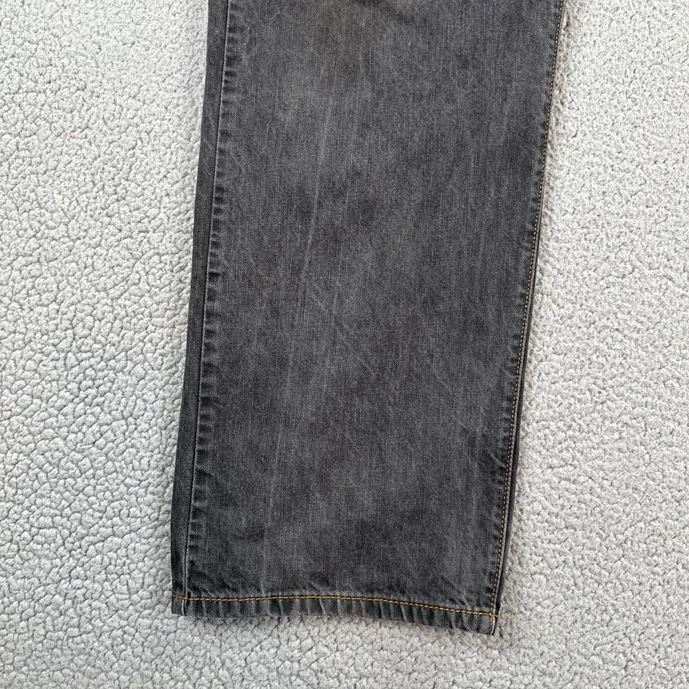 Levi's 569 Loose Fit Straight Leg Jeans Men 42x32 Grey Flap Pocket Work Preppy